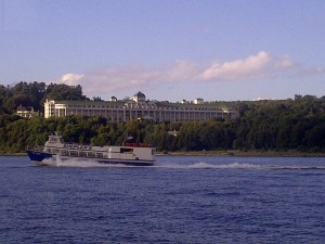 Growing in God doesn't have to be a race like this fast boat from Mackinac Island, Michigan